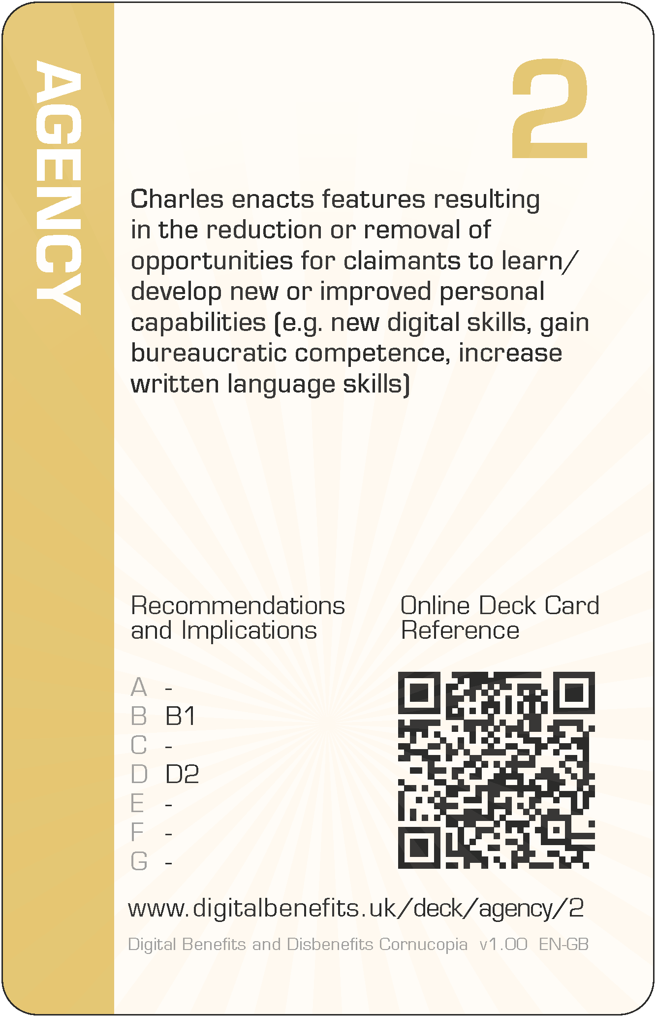 Charles enacts features resulting in the reduction or removal of opportunities for claimants to learn/develop new or improved personal capabilities (e.g. new digital skills, gain bureaucratic competence, increase written language skills)