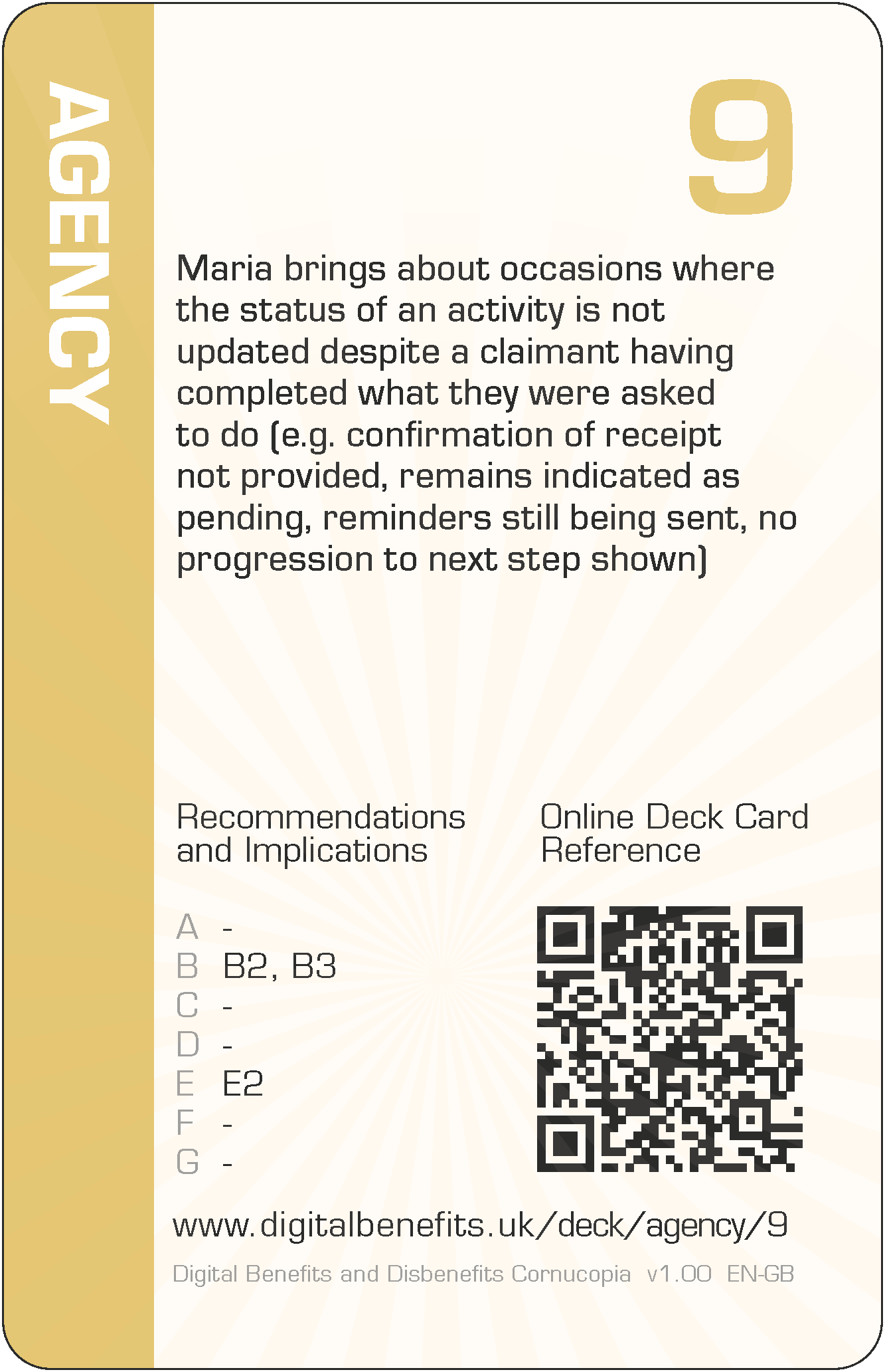 Maria brings about occasions where the status of an activity is not updated despite a claimant having completed what they were asked to do (e.g. confirmation of receipt not provided, remains indicated as pending, reminders still being sent, no progression to next step shown)