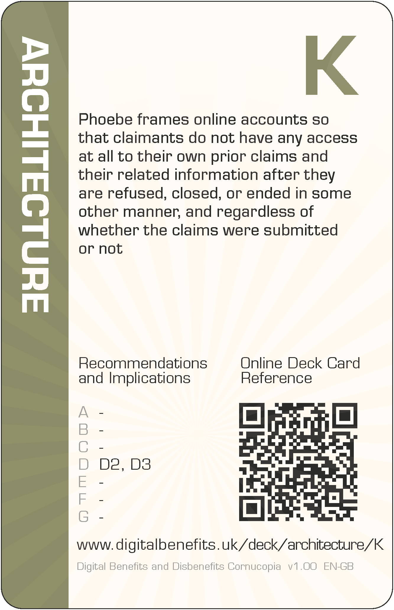 Phoebe frames online accounts so that claimants do not have any access at all to their own prior claims and their related information after they are refused, closed, or ended in some other manner, and regardless of whether the claims were submitted or not