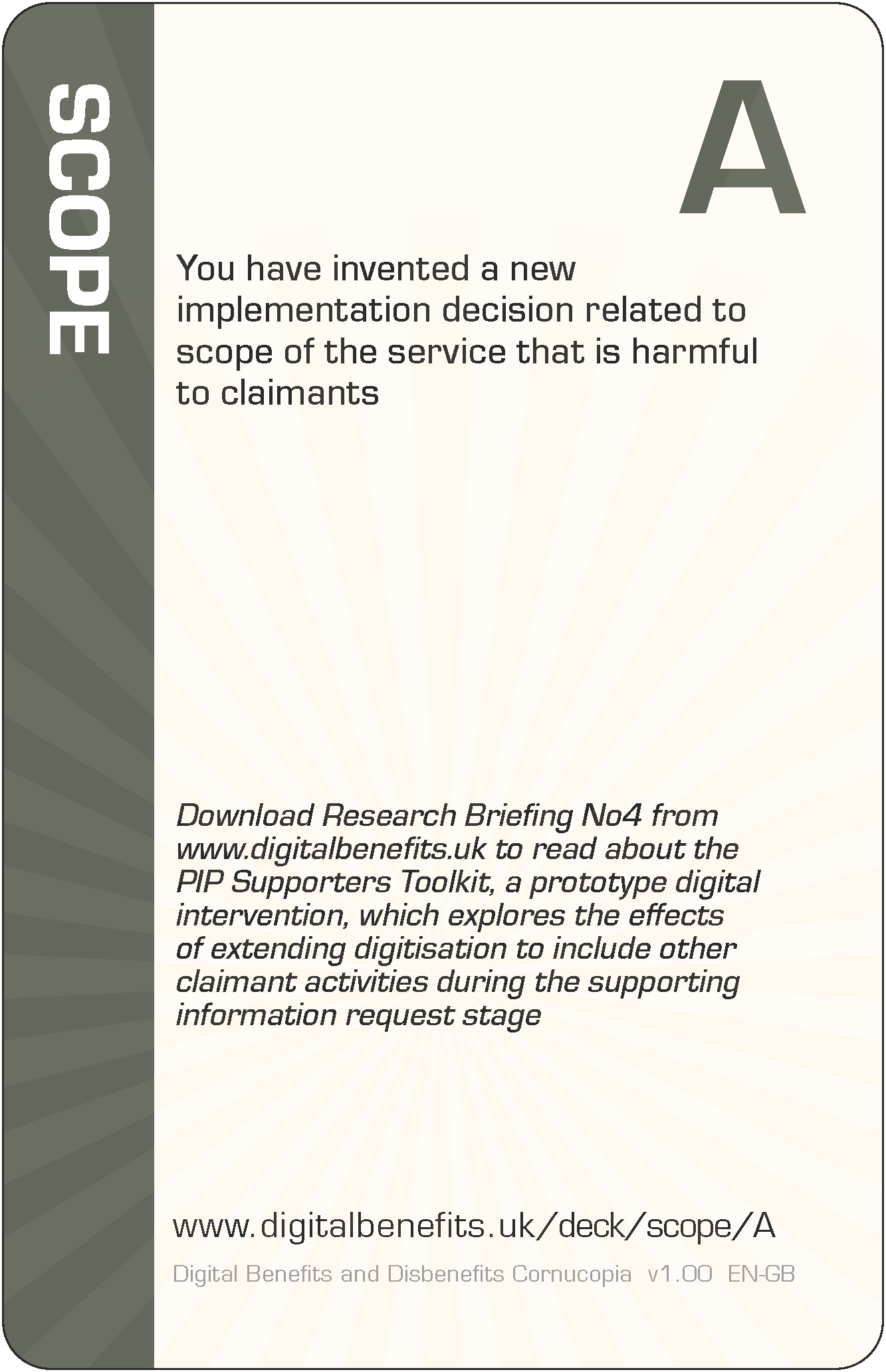 You have invented a new implementation decision related to scope of the service that is harmful to claimants