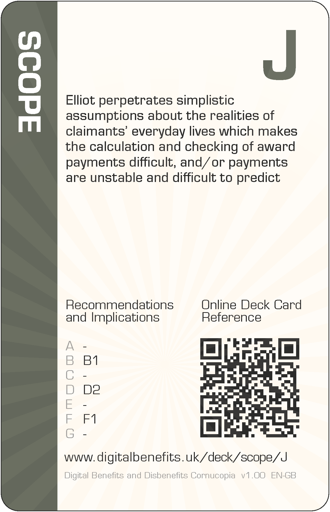 Elliot perpetrates simplistic assumptions about the realities of claimants` everyday lives which makes the calculation and checking of award payments difficult, and/or payments are unstable and difficult to predict