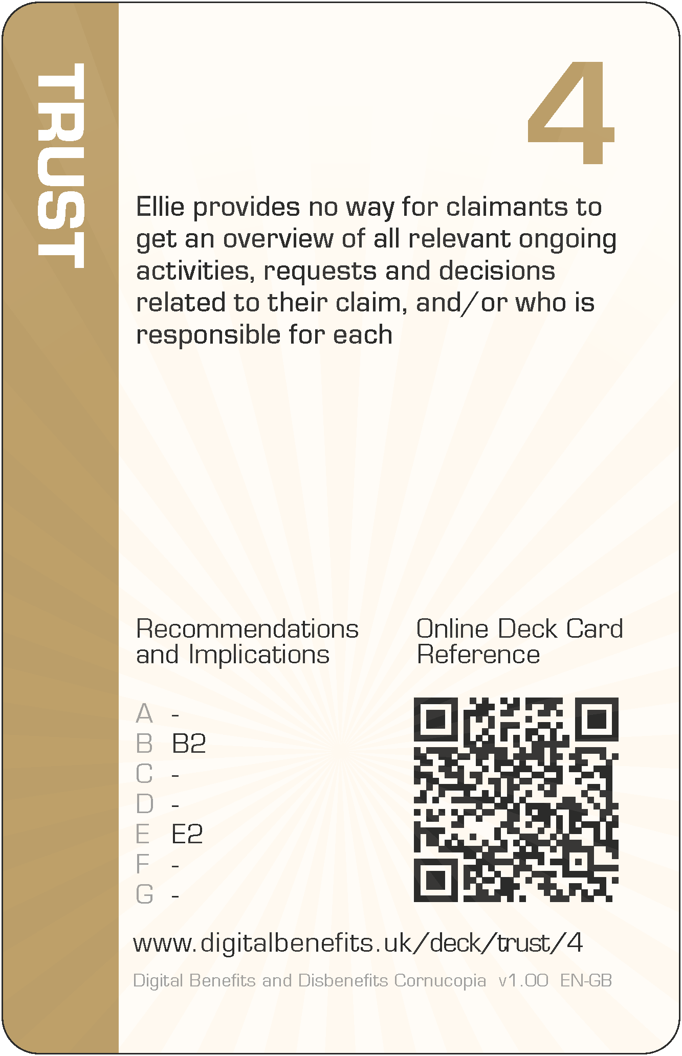 Ellie provides no way for claimants to get an overview of all relevant ongoing activities, requests and decisions related to their claim, and/or who is responsible for each